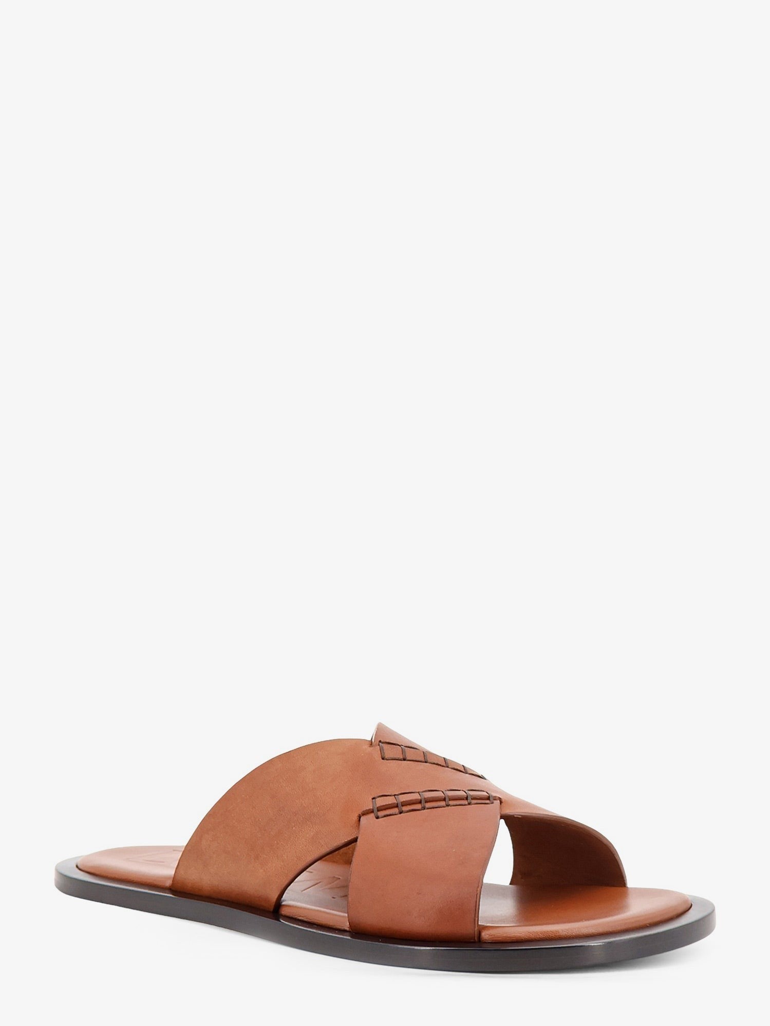 Loewe Men's Flex Leather Sandals Beige