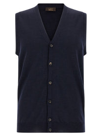 Zanone Flexwool Vest Blue