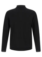 Zanone Flexwool Wool Polo Shirt Black, view 2
