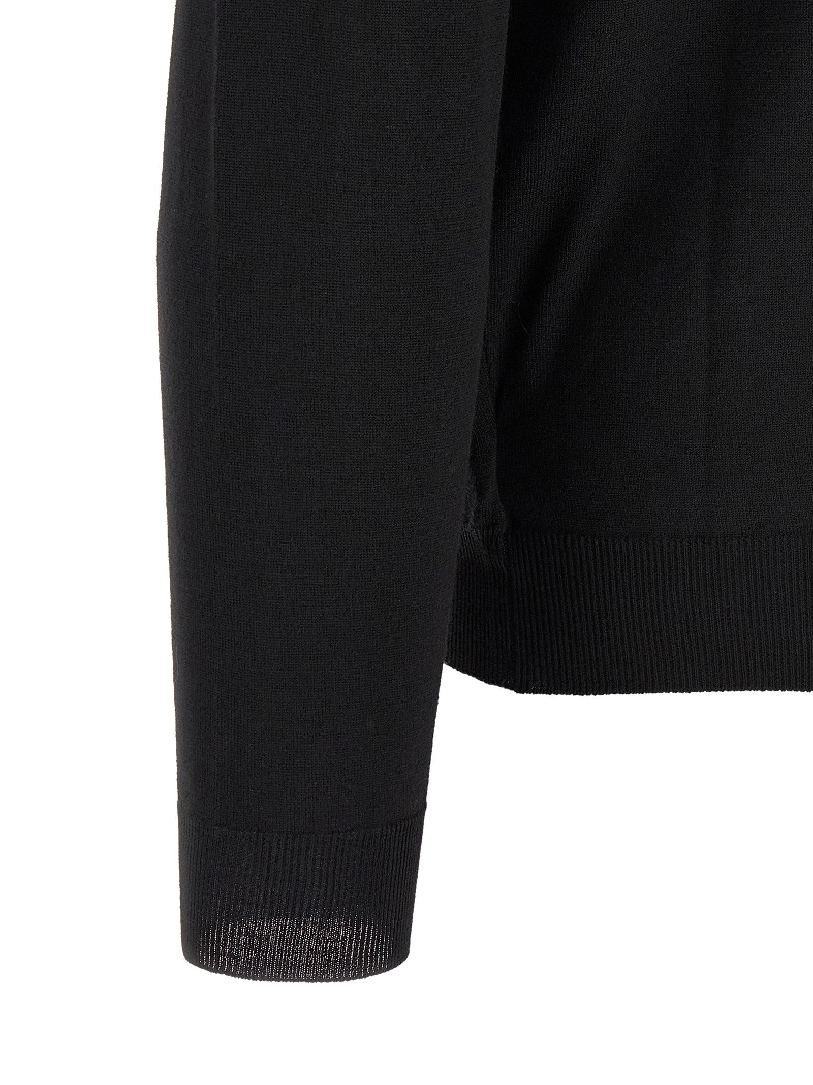 Zanone Flexwool Wool Polo Shirt Black