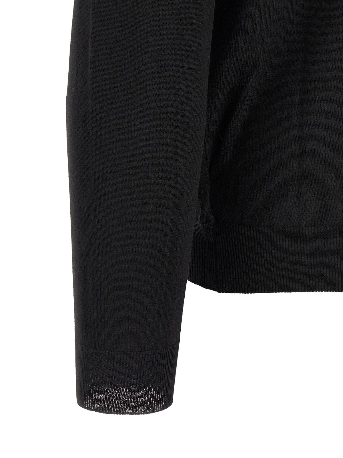 Zanone Flexwool Wool Polo Shirt Black, view 4