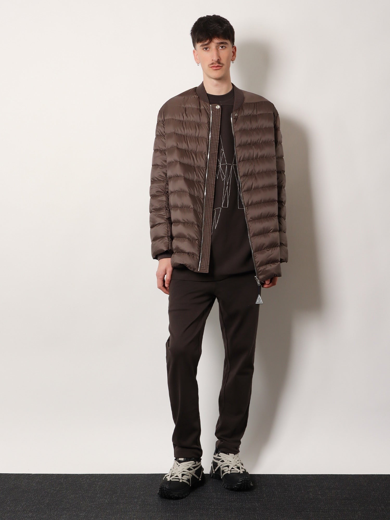 Moncler + Rick Owens Men's Flight Parka Down Jacket Grey