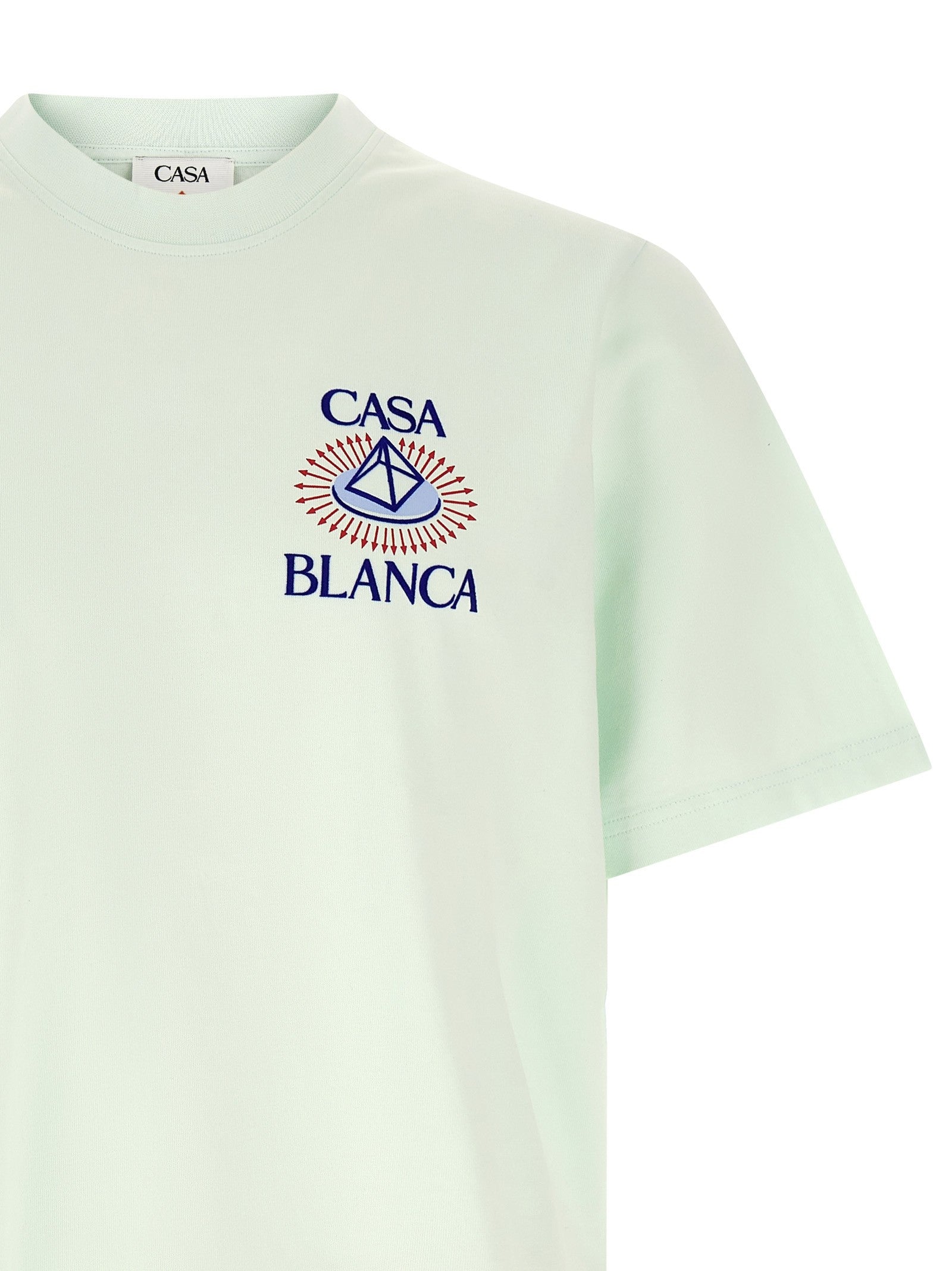Casablanca Flocked Celestial Pyramid Print Shirt Blue