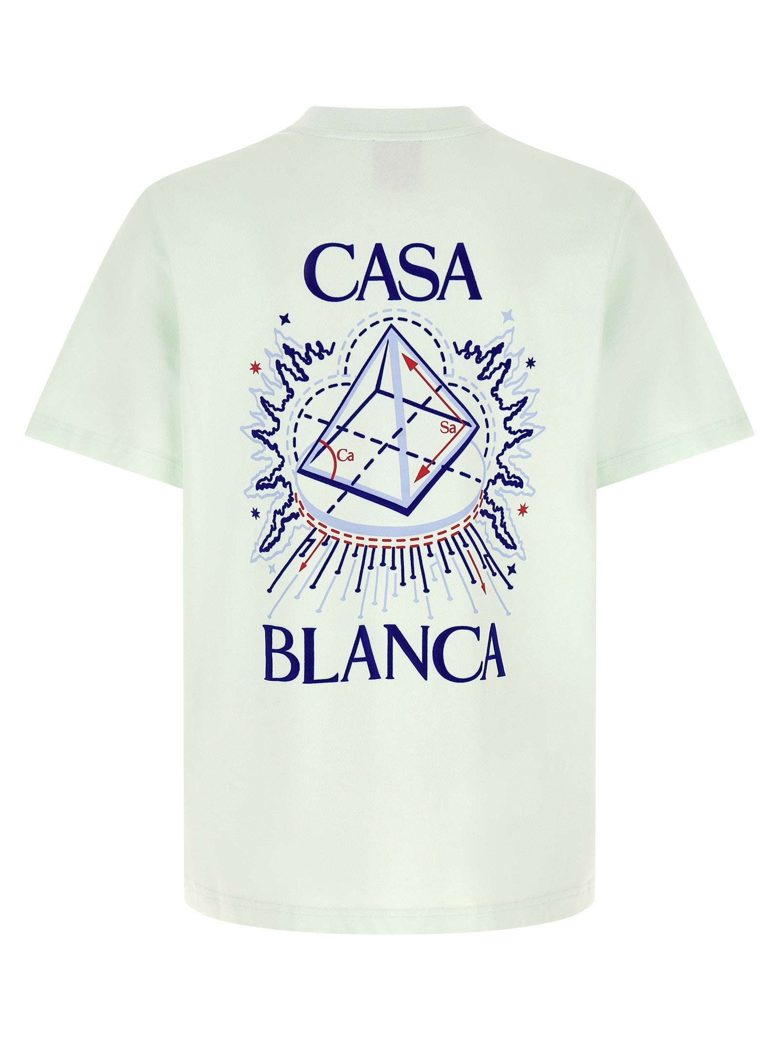 Casablanca Flocked Celestial Pyramid Print Shirt Blue