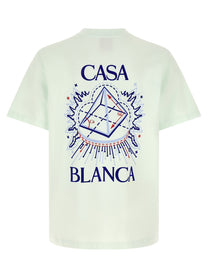 Casablanca Flocked Celestial Pyramid Print Shirt Blue