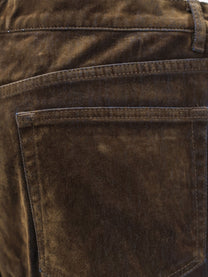 Tonywack Men's Flocked Cotton Jeans Brown