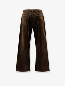 Tonywack Men's Flocked Cotton Jeans Brown