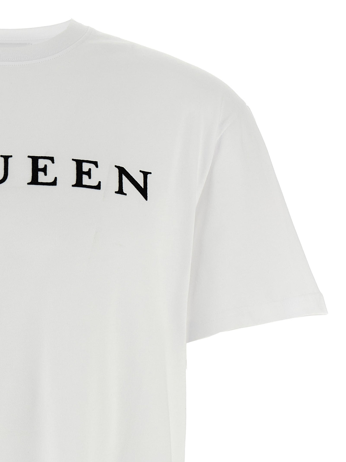Alexander McQueen Flocked Mcqueen Shirt White