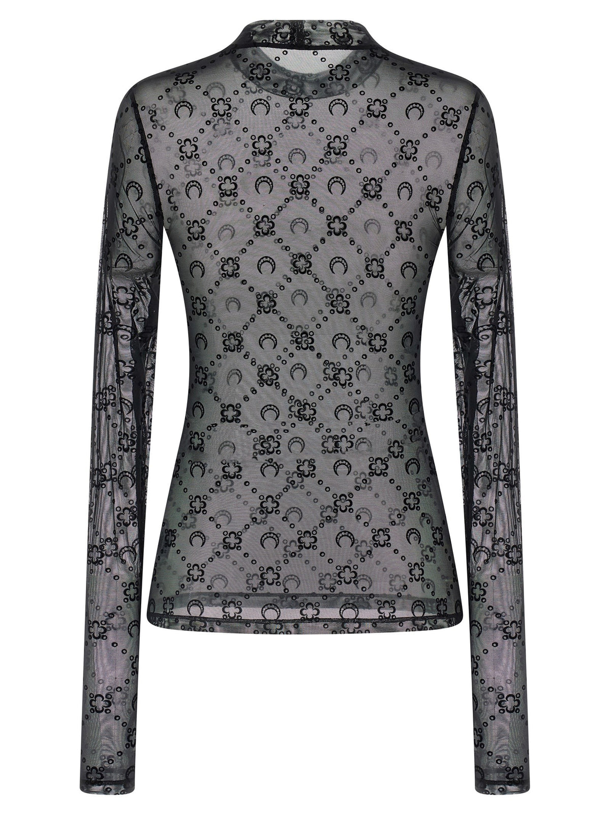 Marine Serre Flocked Moonogram Top Black, view 2