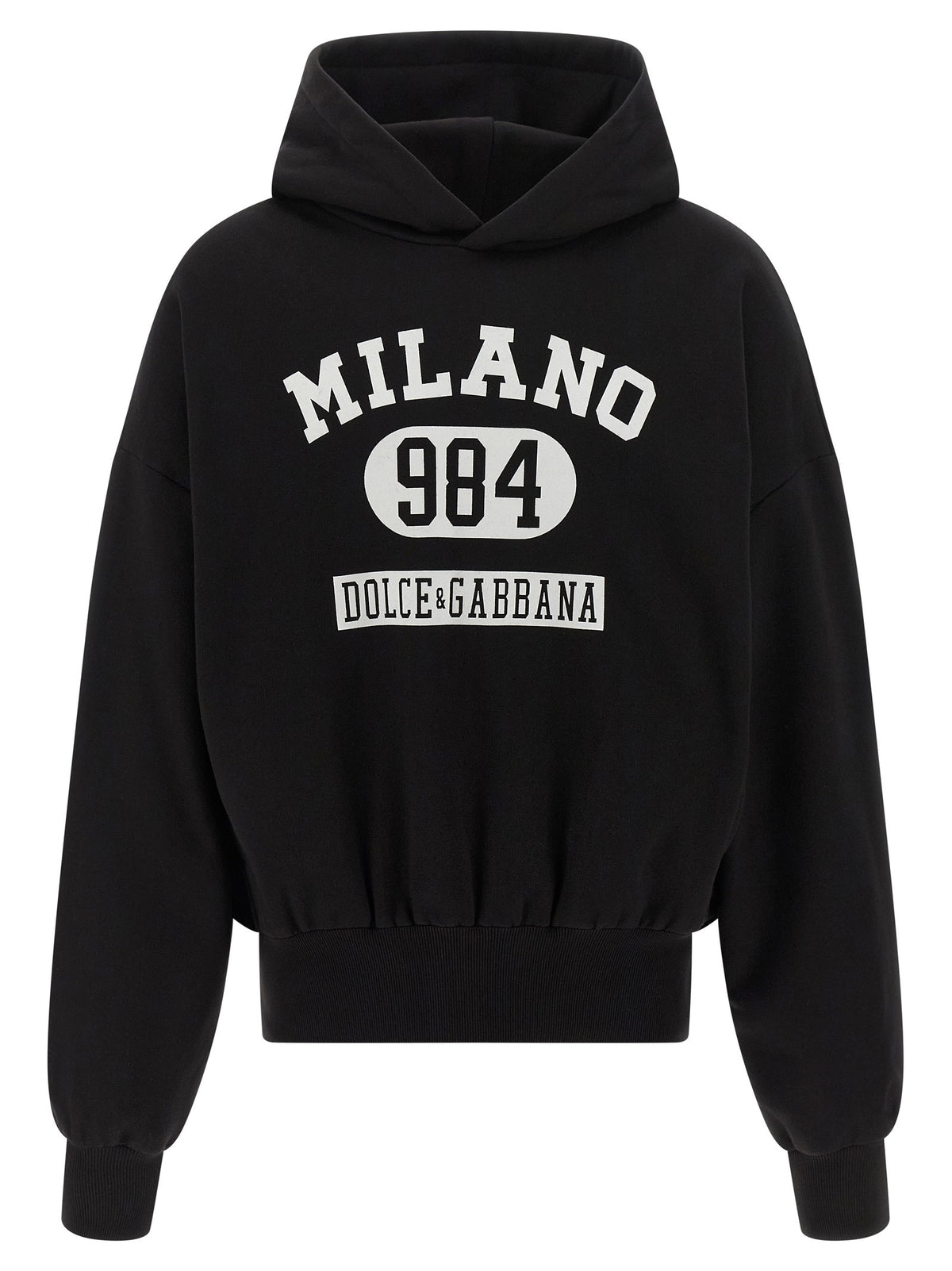 Dolce &amp; Gabbana Flocked Print Hoodie White