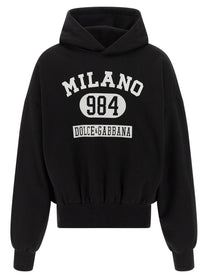 Dolce &amp; Gabbana Flocked Print Hoodie White