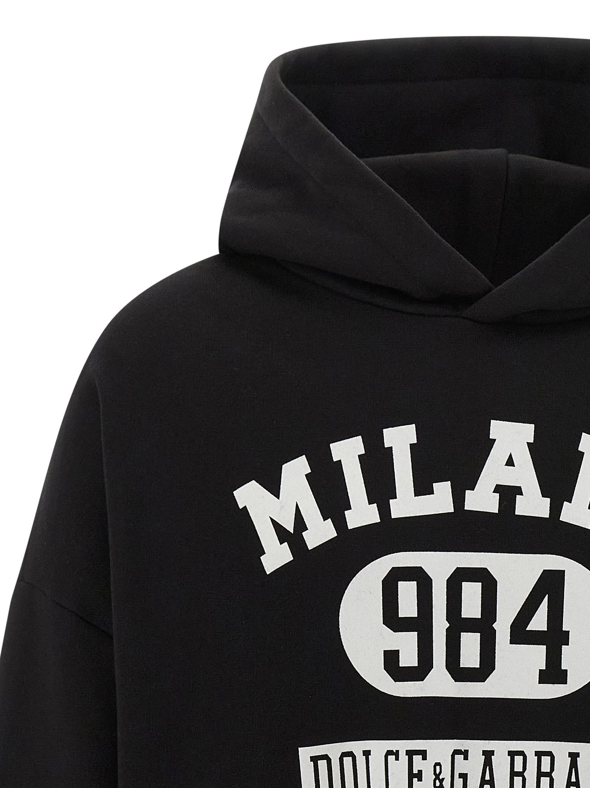 Dolce &amp; Gabbana Flocked Print Hoodie White