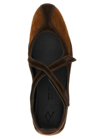 The Attico Floor Ballet Flats Brown
