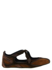 The Attico Floor Ballet Flats Brown