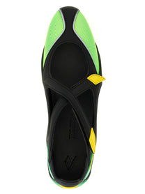 The Attico Floor Ballet Flats Green