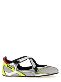 The Attico Floor Ballet Flats Silver