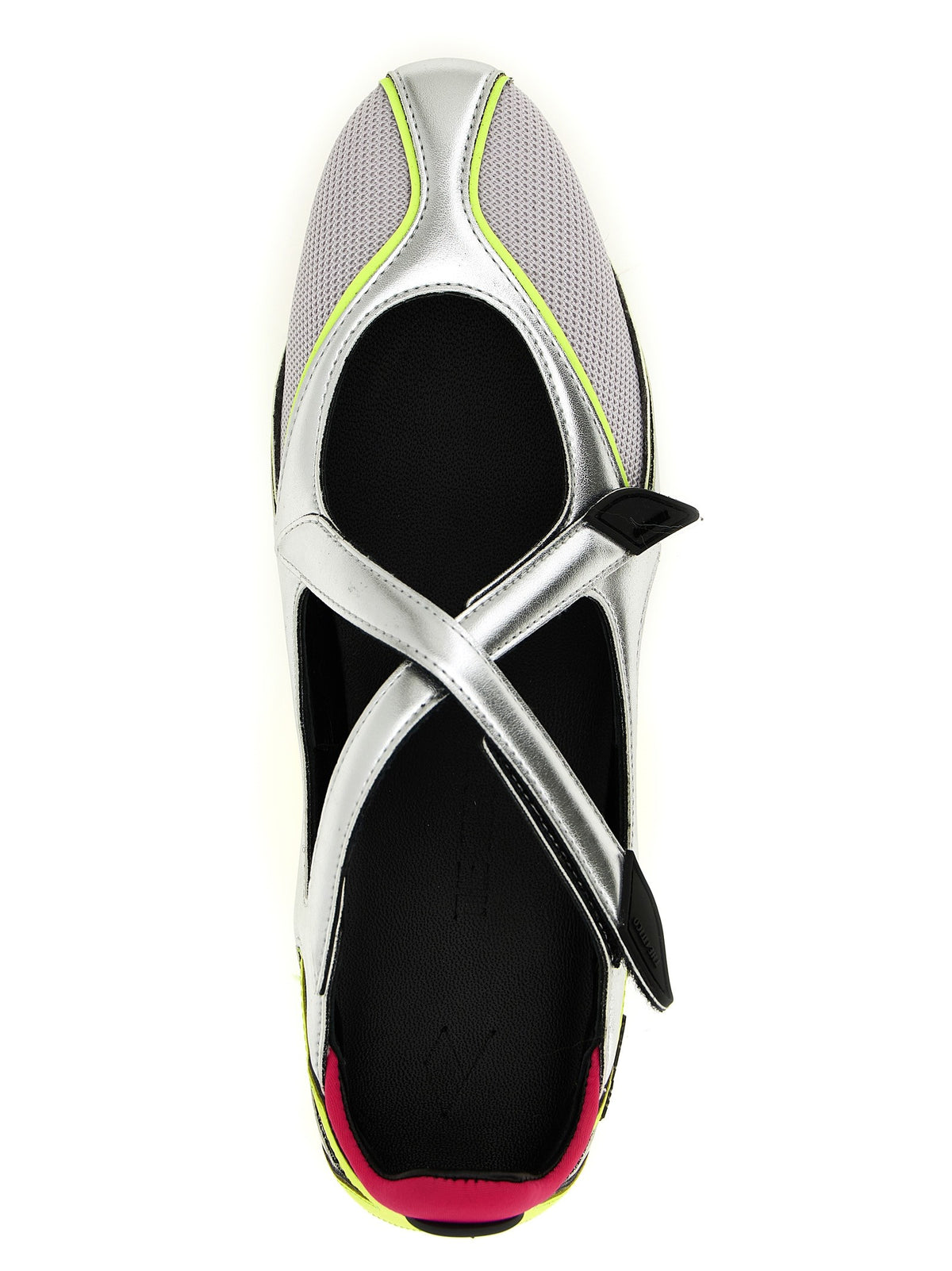 The Attico Floor Ballet Flats Silver