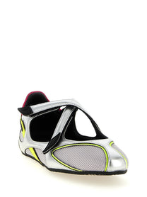 The Attico Floor Ballet Flats Silver