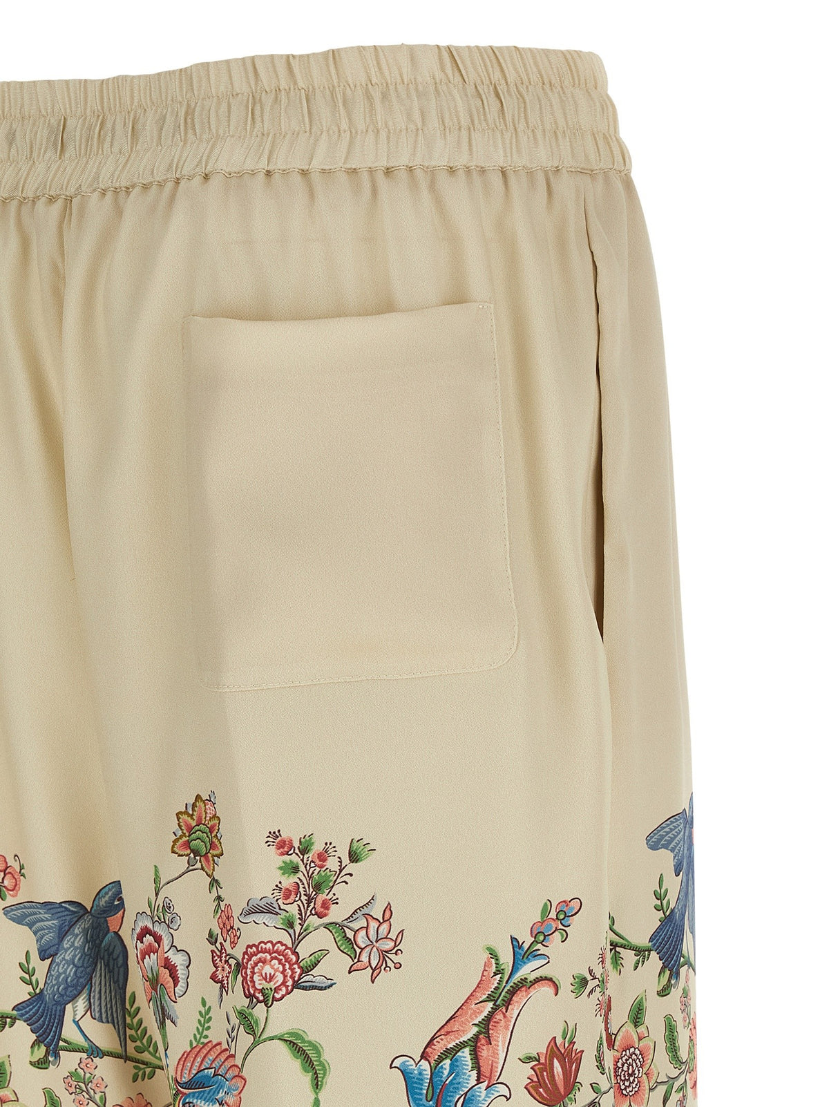 ETRO Flora and Fauna Printed Trousers Beige