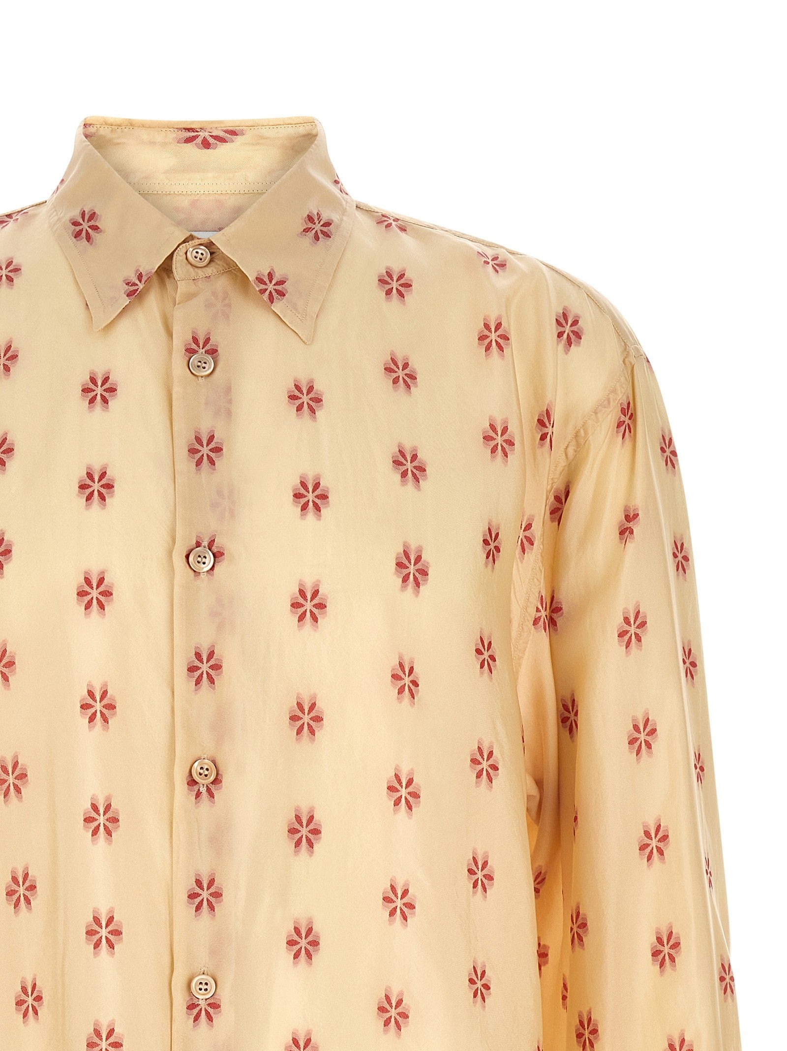 Dries Van Noten Floral Croom Shirt Gold