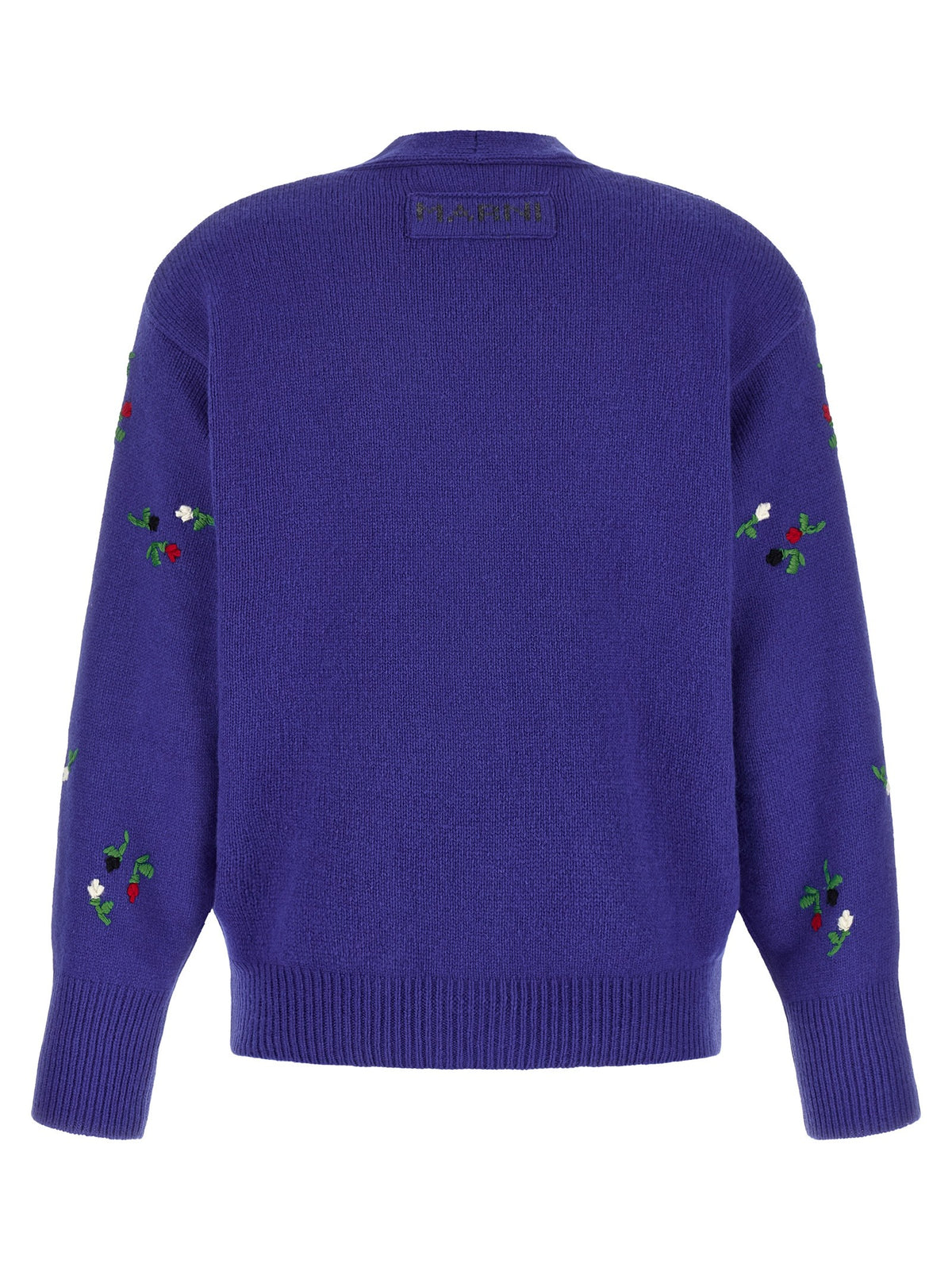 Marni Floral Embroidery Cardigan Blue, view 2
