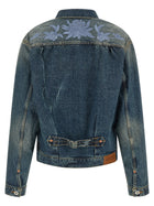 Kenzo Floral Embroidery Denim Jacket Blue, view 2