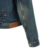 Kenzo Floral Embroidery Denim Jacket Blue, view 4