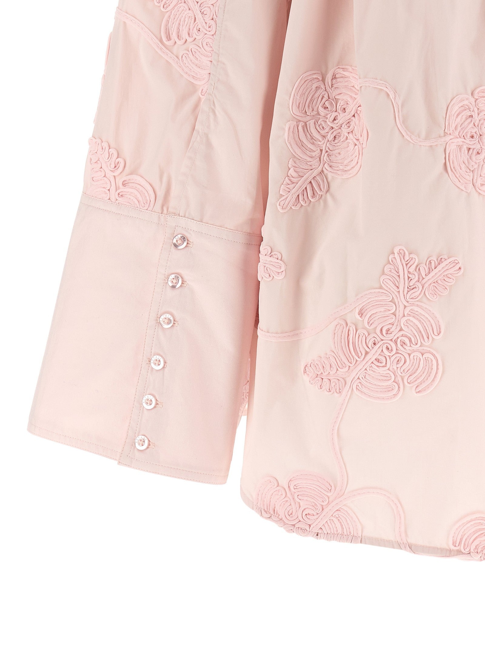 ROTATE Birger Christensen Floral Embroidery Shirt Blue