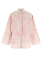 ROTATE Birger Christensen Floral Embroidery Shirt Blue