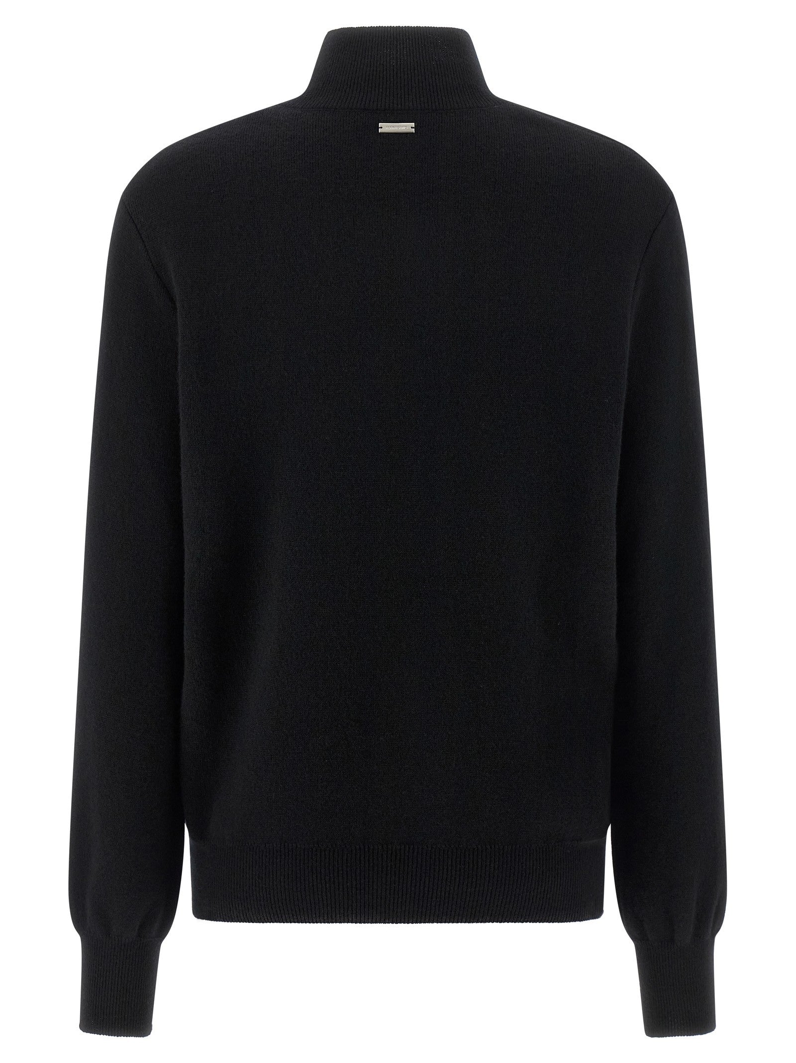 Ferragamo Floral Insert Sweater Black
