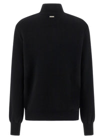 Ferragamo Floral Insert Sweater Black