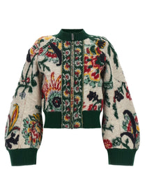 Sacai Floral Jacquard Blouson Gold