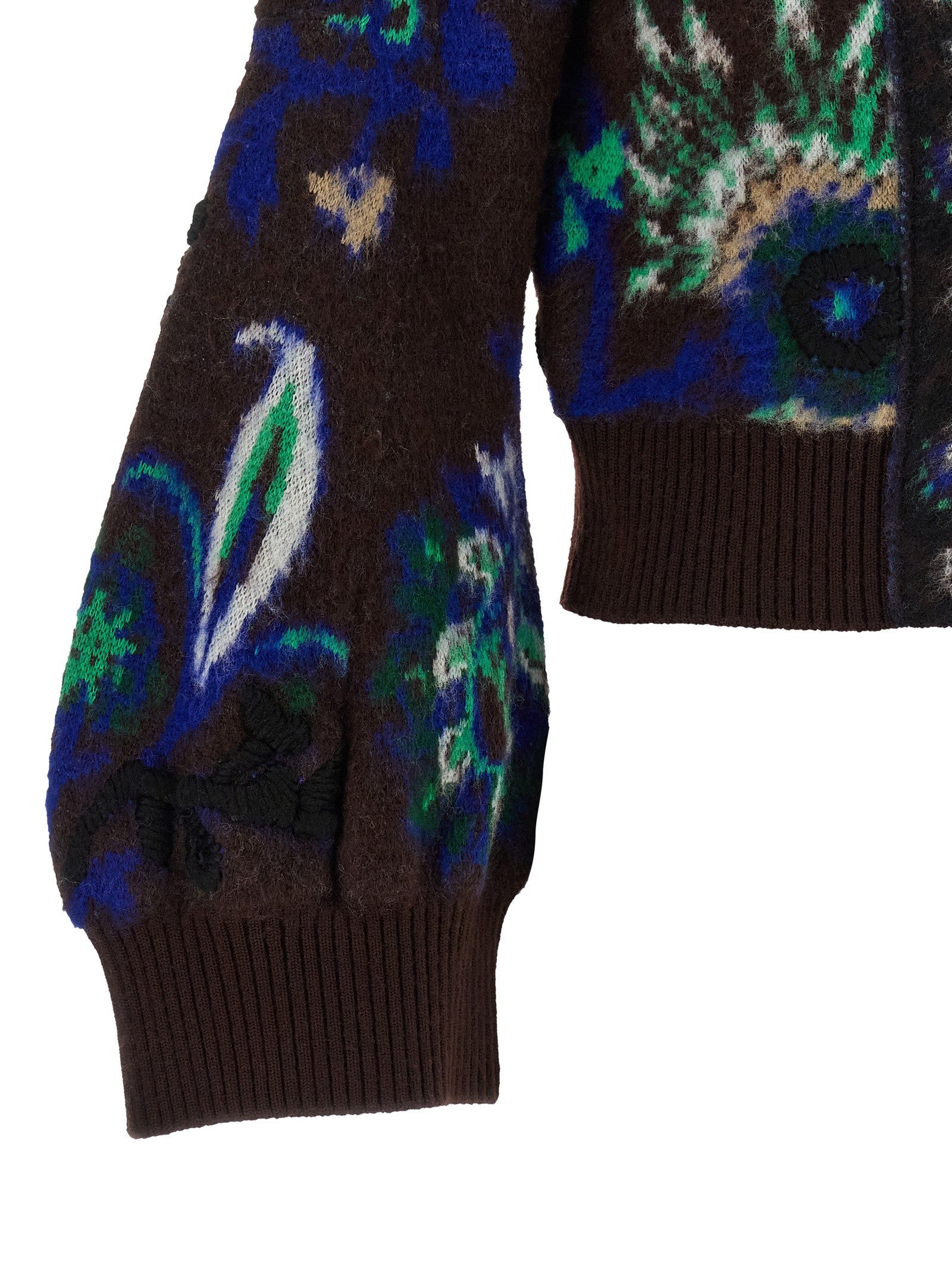 Sacai Floral Jacquard Blouson Brown