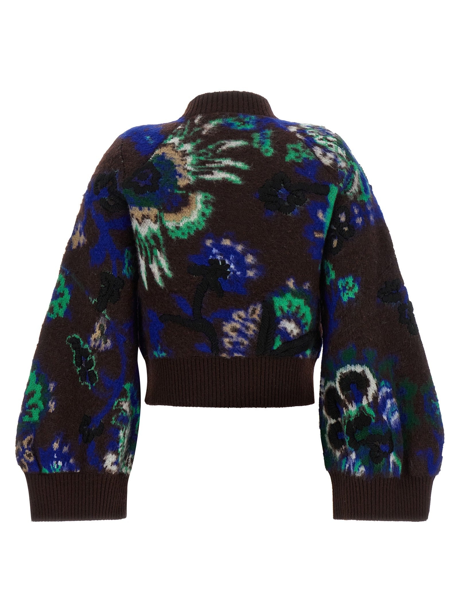 Sacai Floral Jacquard Blouson Brown