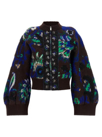 Sacai Floral Jacquard Blouson Brown