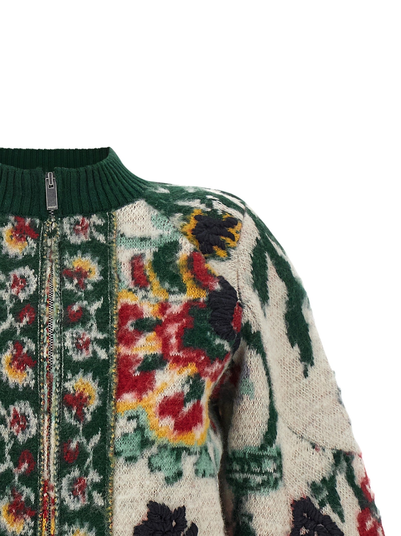 Sacai Floral Jacquard Blouson Gold