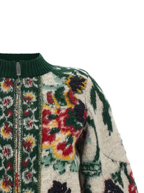 Sacai Floral Jacquard Blouson Gold