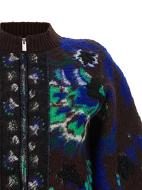 Sacai Floral Jacquard Blouson Brown
