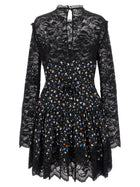 Rabanne Floral Lace Dress Black, view 2