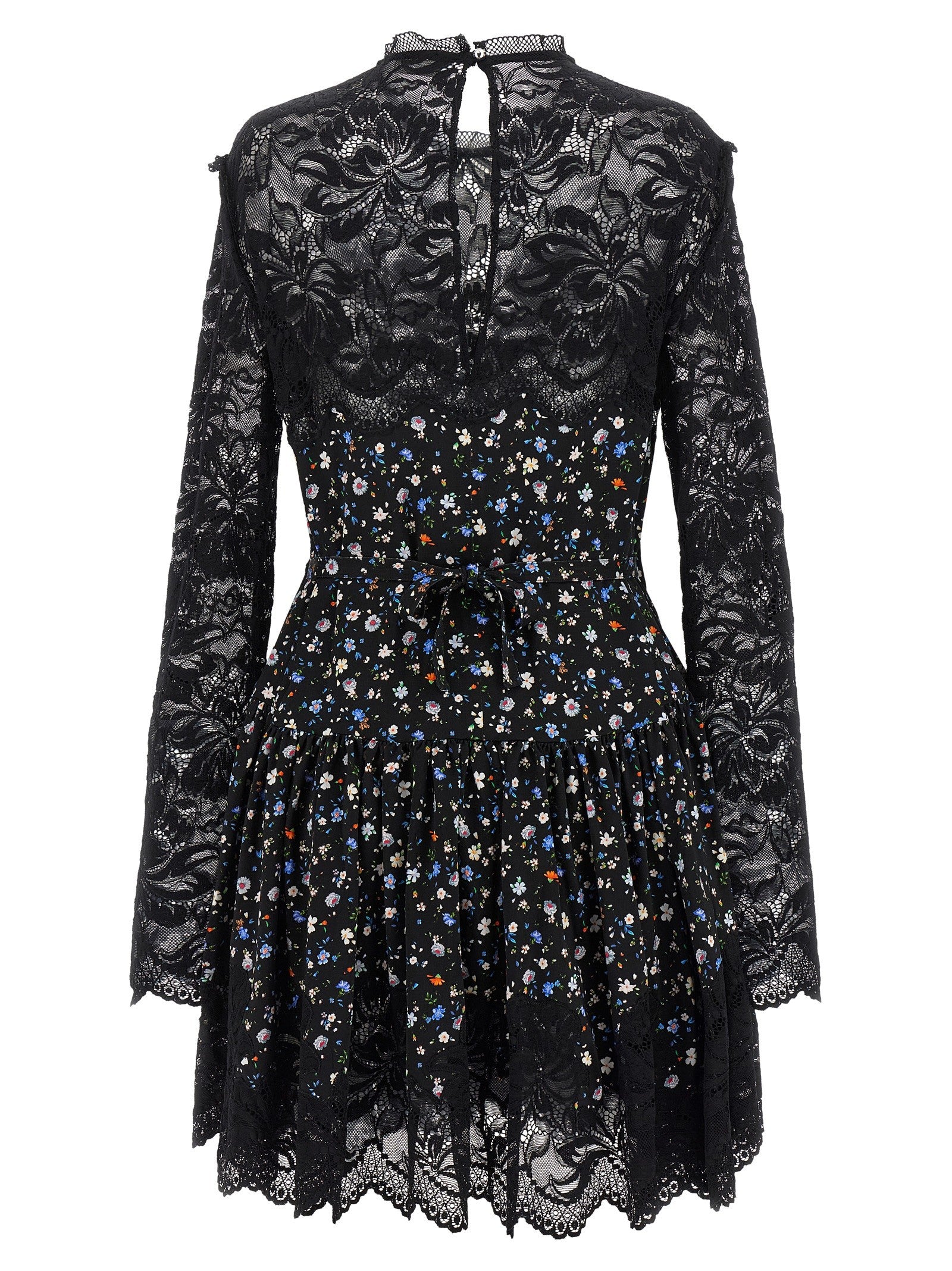 Rabanne Floral Lace Dress Black