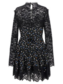 Rabanne Floral Lace Dress Black