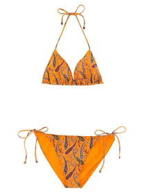 ETRO Floral Paisley Bikini Orange