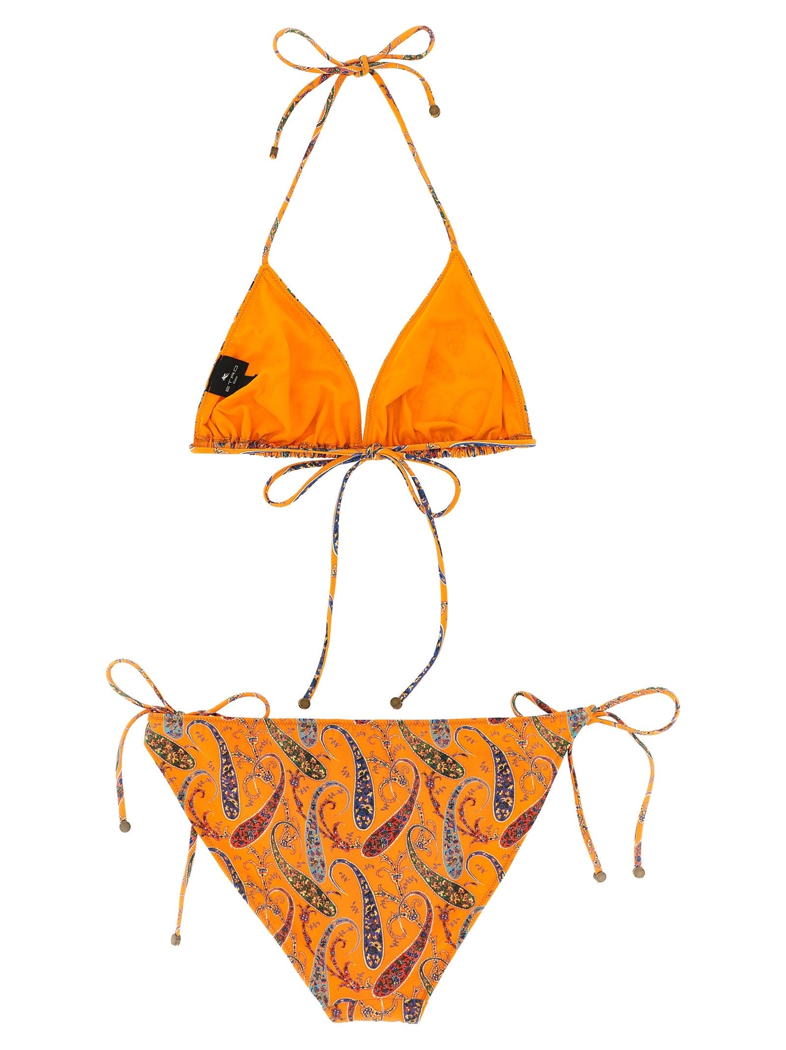ETRO Floral Paisley Bikini Orange