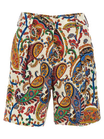 ETRO Women's Floral Paisley Print Shorts Multicolor