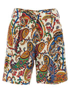 ETRO Women's Floral Paisley Print Shorts Multicolor
