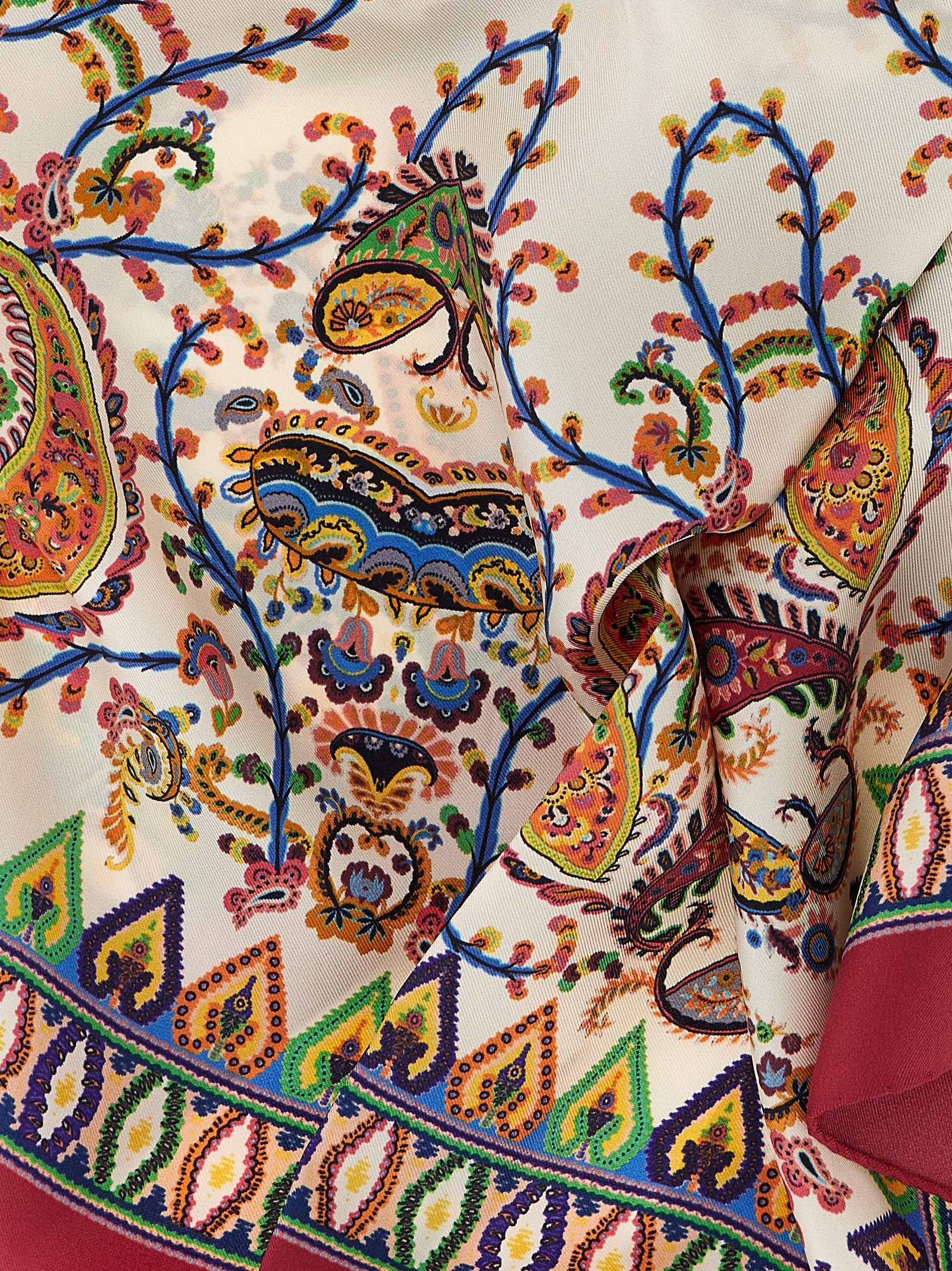 ETRO Floral Paisley Scarf Gold