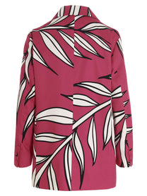 Rochas Floral Print Blazer Jacket Pink