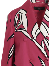 Rochas Floral Print Blazer Jacket Pink