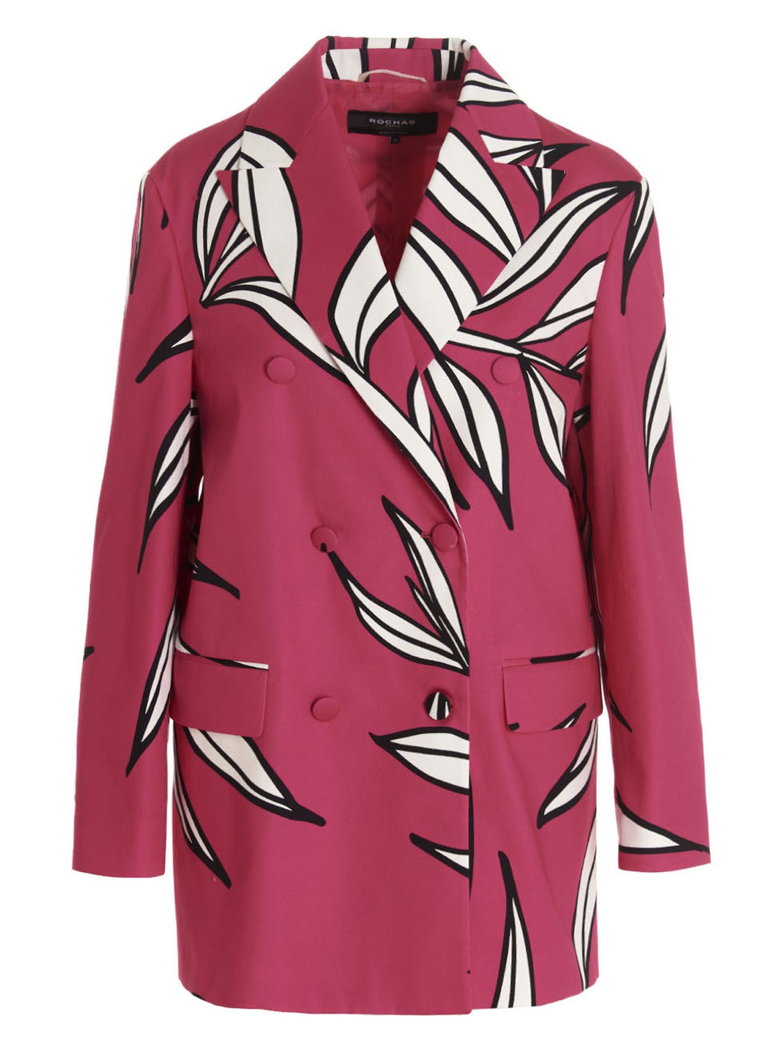 Rochas Floral Print Blazer Jacket Pink