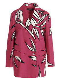 Rochas Floral Print Blazer Jacket Pink